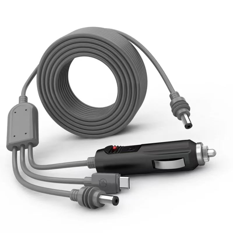 3 in 1 Starlink Mini Cable, 3M USB C/Car Charger/DC Male Power Cable Cord for Starlink Mini Starlink Replacement Cable, Waterproof & Durable Power Cable Accessories