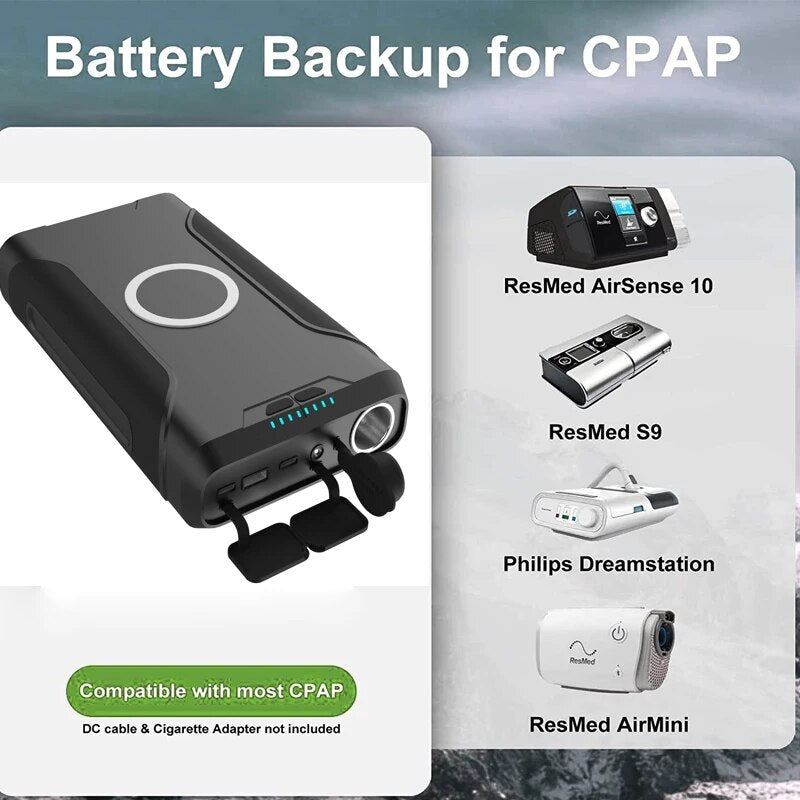72000mAh CPAP Battery Backup Power Bank for ResMed S9/ AirSense