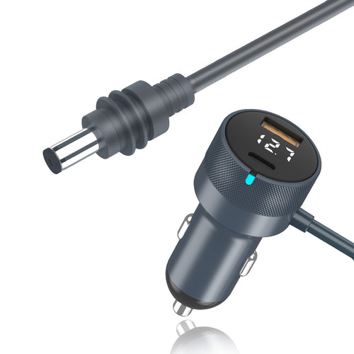 95W Car Charger for Starlink Mini | Dual Port DC Power Adapter 12V–24V | On-Bright Chip, LED Display